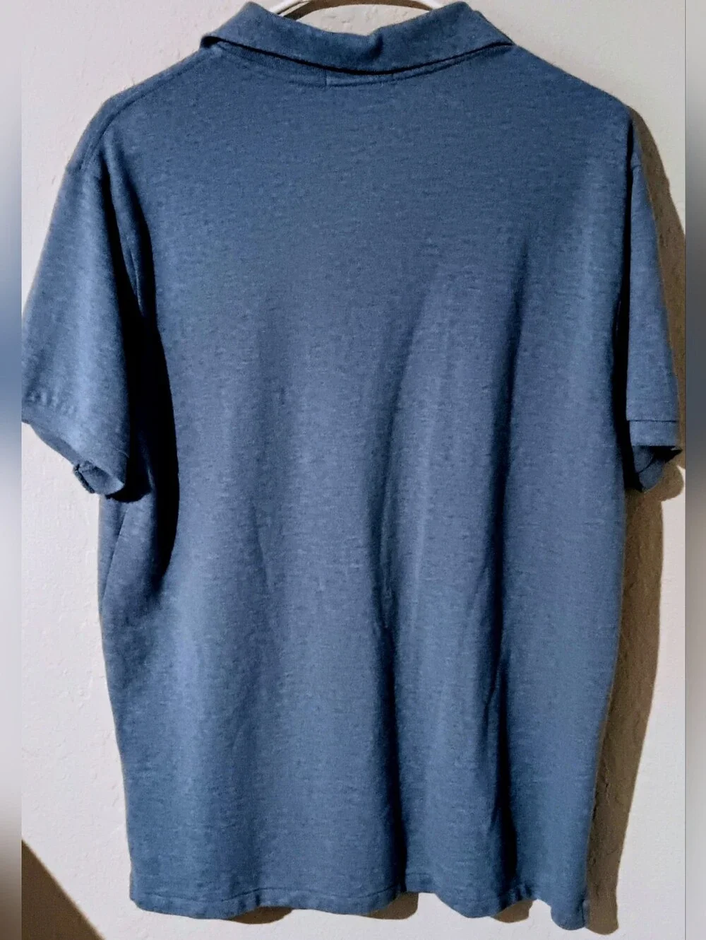 Polo by Ralph Lauren Men's  Blue Polo Custo. Slim Fit Shirt- Large
